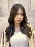 ゆるレイヤー×暗めオリーブグレー