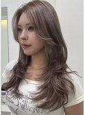 韓国ヘアーハッシュカットレイヤーカットハイライトカラー