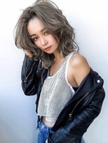 LIAH【リア】【3月上旬NEW OPEN(予定)】 【LIAH】アッシュグレージュ/ラフウェーブミディ/髪質改善/本町