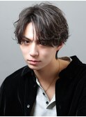 大人センターパートルーズパーマ