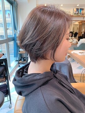 ロンド パルティール 大宮(Lond partir) 【石田勇士郎】横顔美人黒髪毛先パーマエッジショート20代30代