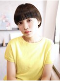 アッシュブラック/黒髪/ミニボブ/小顔ショート/HARBORS鎌倉