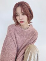 ルービック 梅田茶屋町(Rubik)&nbsp;ニュアンス外ハネ大人ウルフボブ×暖色おしゃれカラー