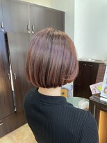 ヘアメイクヒール 大人可愛い【ピンクブラウン × 韓国ボブ】八戸 20代 30代 40代