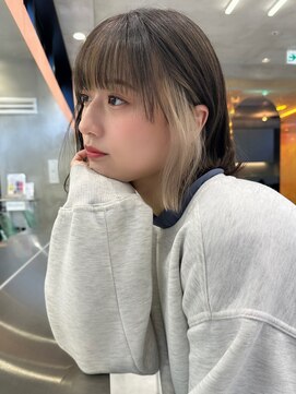 ロンドルーチェ 心斎橋(Lond luce) ダークアッシュ/ミディアムレイヤーカット［髪質改善/縮毛矯正］