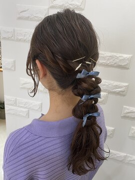 エス ハート オブ ヘアー 名東店(Heart of HAIR) 【ES佐藤】SpringStyle 二次会ヘア編み下ろしスタイル