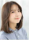 大人可愛いオンブレカラー艶髪ワンカールロブn古河10代20代30代