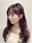 韓国風/レイヤー/小顔/前髪カット/髪質改善/グレージュ/透明感