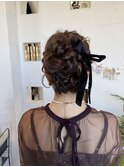 ふわふわパーティーヘアセット