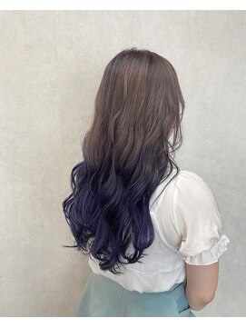 テーラヘアー 草加店(TELAHAIR) グレーラベンダーグラデーションカラー