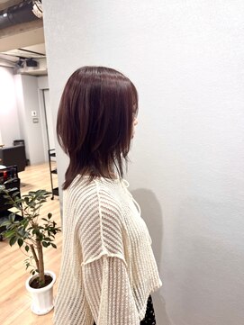 ミディアムウルフ　ピンクカラー