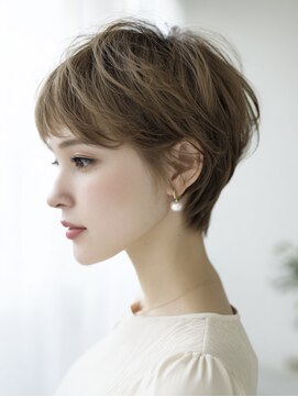 アルトリスト(Altruist Aging×HAIR&SPA) ☆イメチェンピンクベージュアンブレラカラー前髪クールショート