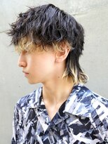 メンズサロン ガウディ 博多店(men's salon Gaudi) ブロンドインナーカラー×ウルフ