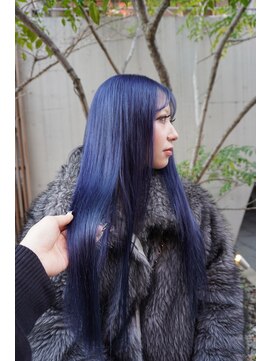 シィーム(cime) ネイビーカラー　　ハイトーン　ダブルカラー