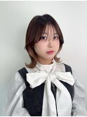ミディアムレイヤー/インナーカラー/ベージュ