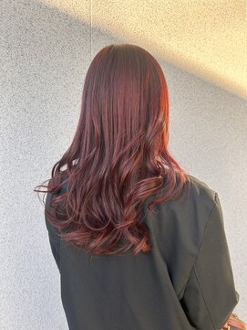 パウダーヘアー(powder hair) 艶感レッドブラウン