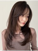 韓国風レイヤーカット髪質改善ダブルカラーハッシュカット