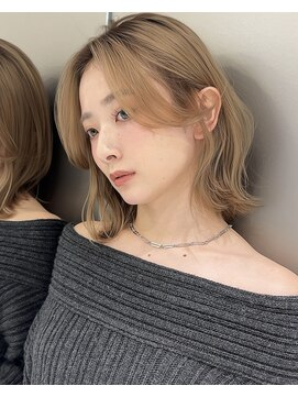 サンドイエナ 横浜店(sand yena) くびれボブ/韓国ボブ/ヘーゼルベージュ