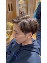 アヴァンス 天王寺店(AVANCE.) アップバング×明るめくすみブラウン