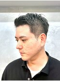 爽やかアップバング×フェードショート 