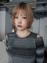 アルバム 池袋(ALBUM) 前髪ブリーチレイヤーボブ_F22026