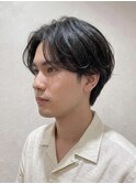 センターパート×フェザーパーマ　八王子みなみ野