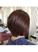 30代40代50代大人ボブ/小顔/ナチュラルボブ/ココアブラウン/