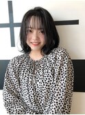 就活スタイル/透けバング/抜け感ヘア/冬カラー