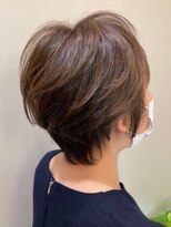 ソシエ 上大岡店&nbsp;ふんわりショート/白髪ぼかしハイライト/大人女性/50代/60代