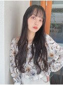 ダークカラーくすみカラー艶黒髪韓国風カール