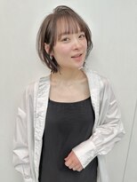 【馬場】大人かわいい黒髪外ハネレイヤーボブ