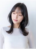 くびれレイヤー似合わせカットイメチェン小顔フルバング
