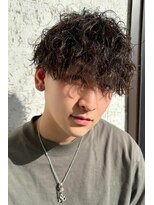 ヘアーズ ベリー あびこ店(hairs BERRY)&nbsp;★BERRYアッシュブラックウルフツーブロック束感パーマ黒髪小顔