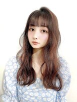 ロングレイヤーグレージュカラー透明感ベージュ20代30代40代銀座
