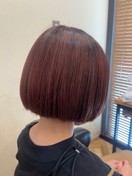 アルター(aL ter) ボブ×ピンクブラウン ［カール/セミディ/シアーカラー/鎌取］