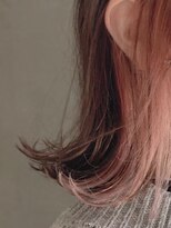 アトリエ エス atelier es HAIRDESIGN&nbsp;インナーカラー/くすみピンク/くすみカラー/切りっぱなしボブ