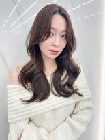 アルバム 渋谷パルコ(ALBUM)&nbsp;マロンベージュウェーブミディアム似合わせカット_F30466