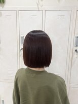 エレノア 梅田 大阪駅前第4ビル店(Eleanor)&nbsp;切りっぱなしボブ　ピンクブラウンカラー　春カラー