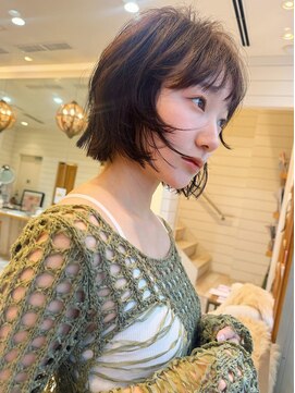 ネオリーブ アンド 渋谷店(Neolive &) 渋谷/チェリーブラウン/ホワイトグレージュ/デジタルパーマ