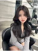 ロングヘアー　アッシュグレー　髪質改善 赤坂見附