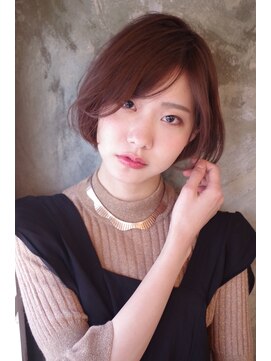 レト 新小岩(reto) ピンクブラウン×ミニボブ【10代20代30代40代50代】