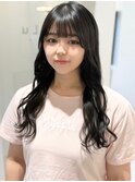 【重めバング×ゆるロングウェーブ20代30代】