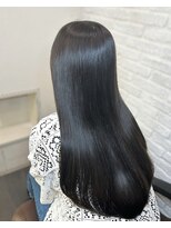 フォルテ 榛原パームス店 くびれヘアアプリコットオレンジ夏ハイライトカラー縮毛矯正静岡