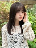 ハイレイヤー/ミディアム・ロング/20代/30代/顔周りフェイス暗髪