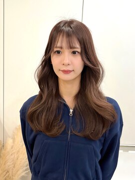 ディジョン(Dijon) 韓国顔周りレイヤーカットグレージュオリーブカラーブラウン