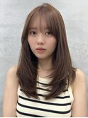 ココアベージュ/オリーブグレー/小顔/黒髪/クラゲヘアー/表参道