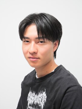 メンズセンターパート