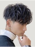 梅田ツイストスパイラルパーマシャドウパーマラウンドマッシュ◆
