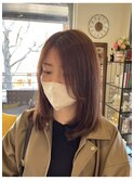 ローレイヤーカット×春ピンク