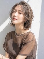 アッシュ 学芸大学店(Ash) ミディアムレイヤー/大人女性/シアーベージュ/脱白髪染め